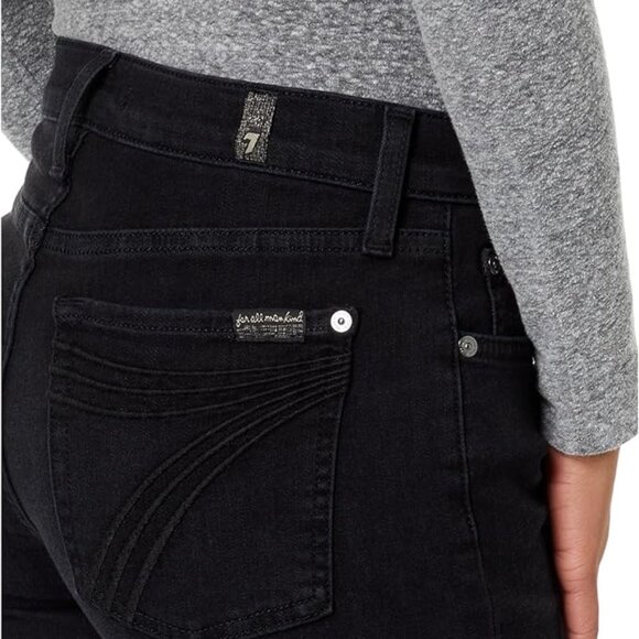 NWT 7 For All Mankind Dojo Tailorless in Black. Sz: 27